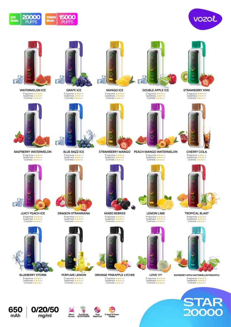 vozol star 20000 puffs 5% nicotine tropical blast in dubai and all uae vozol star 20000 puffs 5% nicotine tropical blast in dubai and all uae